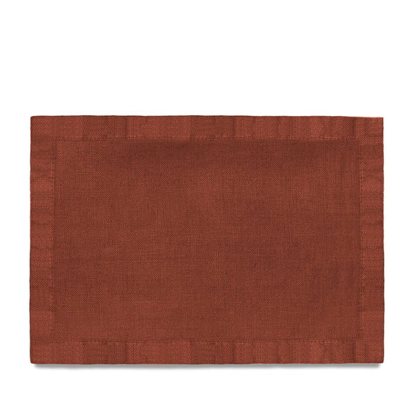 l'objet Linen Sateen Placemats - Brick (Set of 4)