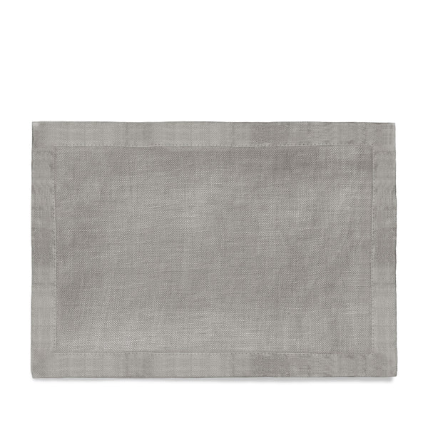 l'objet Linen Sateen Placemats - Grey (Set of 4)