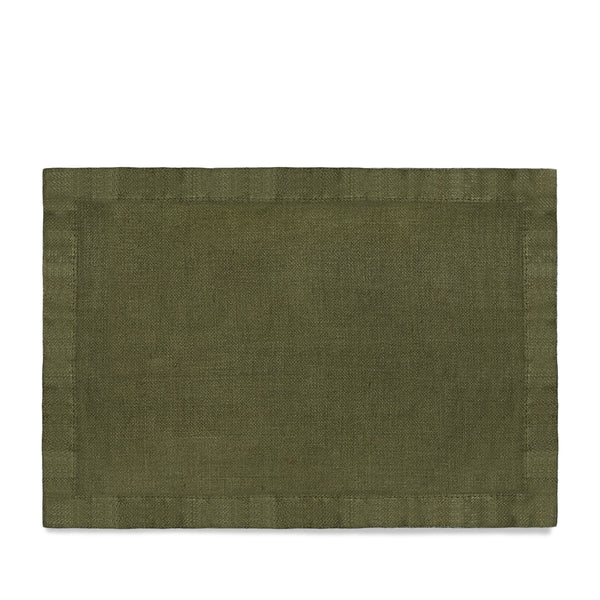 l'objet Linen Sateen Placemats - Olive (Set of 4)