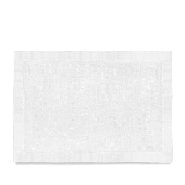 l'objet Linen Sateen Placemats - White (Set of 4)
