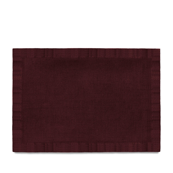 l'objet Linen Sateen Placemats - Wine (Set of 4)