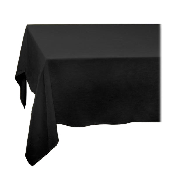 l'objet Linen Sateen Tablecloth - Black