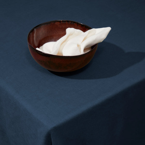 L'objet Linen Sateen Tablecloth - Blue