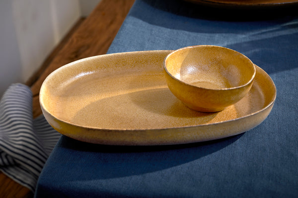 L'objet Linen Sateen Tablecloth - Blue