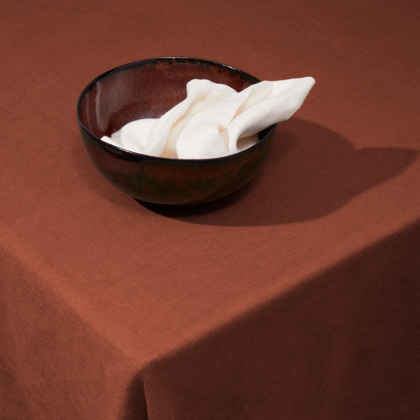 L'objet Linen Sateen Tablecloth - Brick