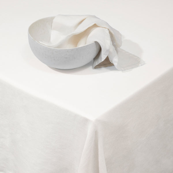 L'objet Linen Sateen Tablecloth - Ecru
