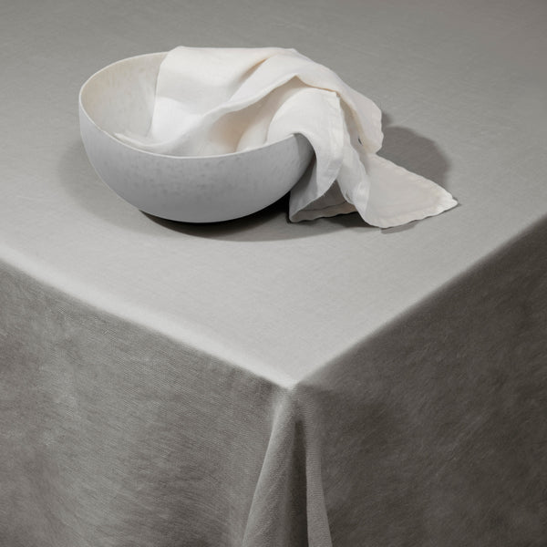 L'objet Linen Sateen Tablecloth - Grey