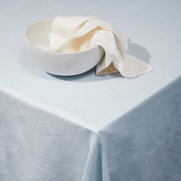 L'objet Linen Sateen Tablecloth - Light Blue