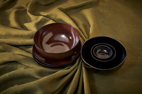 L'objet Linen Sateen Tablecloth - Olive