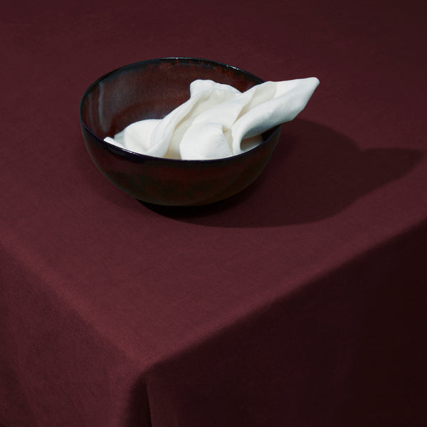 L'objet Linen Sateen Tablecloth - Wine
