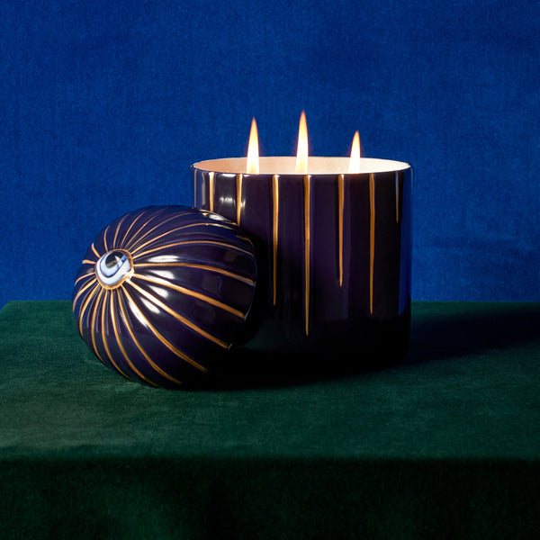 L'objet Lito Candle 3-wicks - Bleu