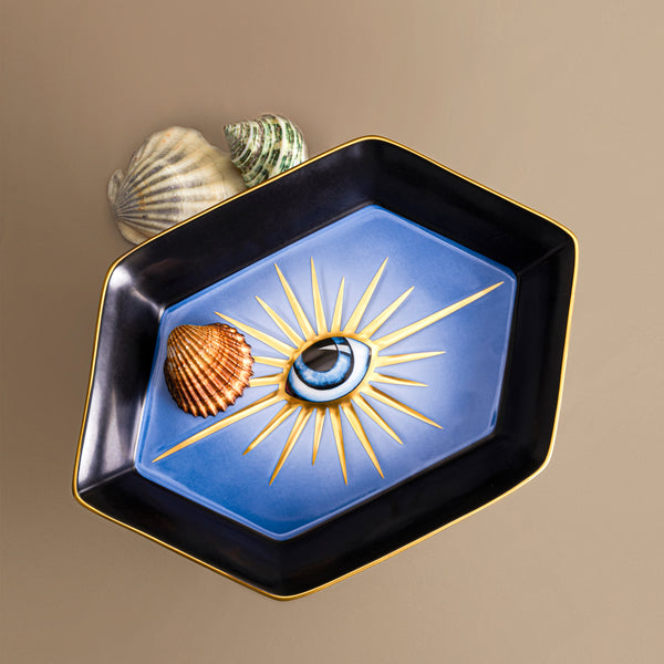 L'objet Lito Hexagon Tray - Blue