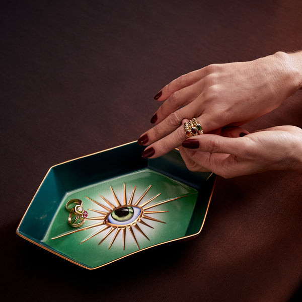 L'objet Lito Hexagon Tray - Green