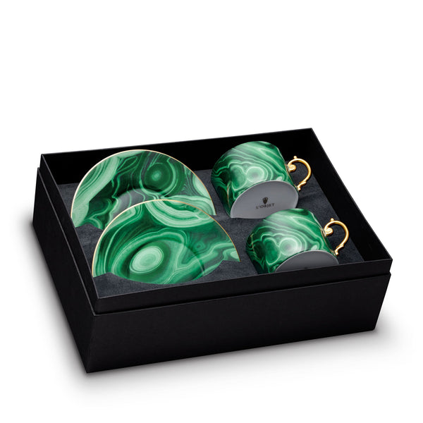 l'objet Malachite Tea Cup + Saucer (Set of 2)