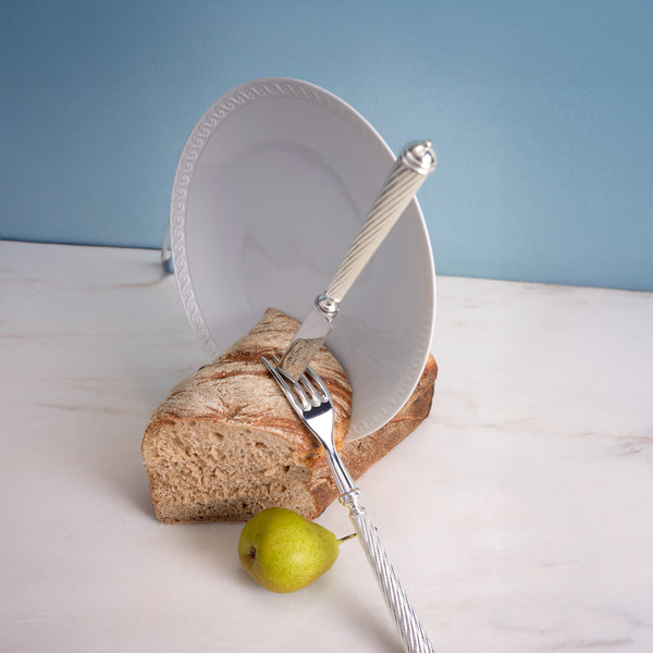 L'objet Neptune Bread + Butter Plate- White