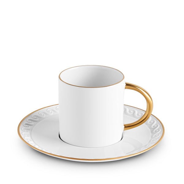 l'objet Neptune Espresso Cup + Saucer- Gold