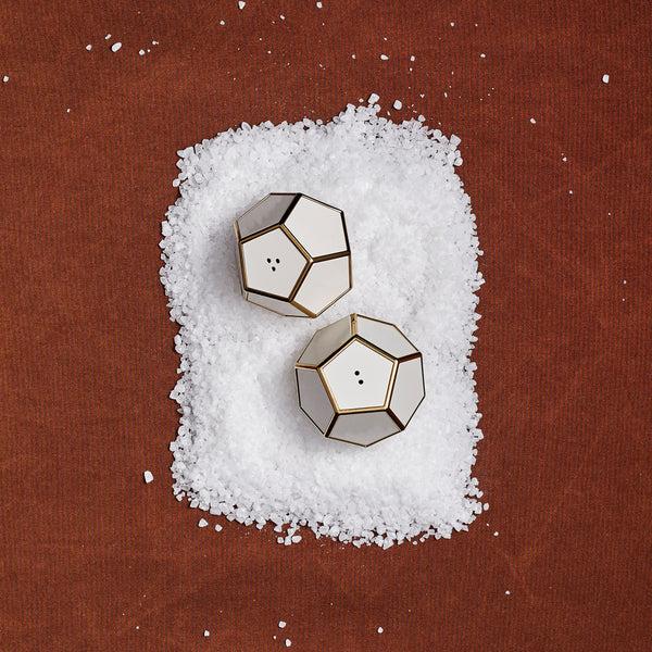 L'objet Pentagon Spice Jewels (Set Of 2) - White + Gold