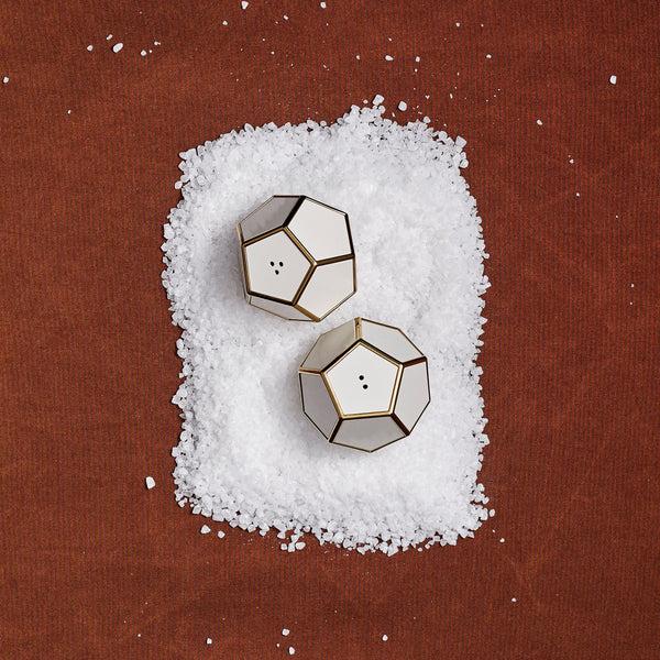 L'objet Pentagon Spice Jewels (Set Of 2) - White + Gold