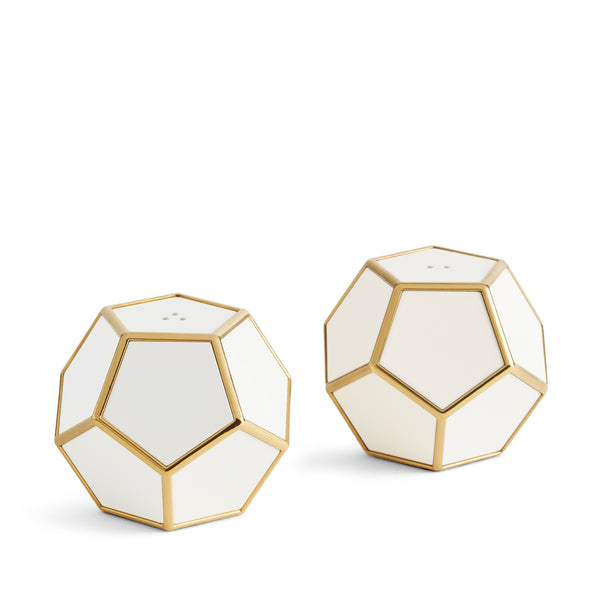 l'objet Pentagon Spice Jewels (Set of 2) - White + Gold