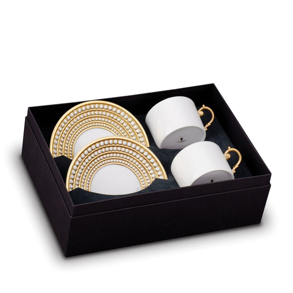 l'objet Perlée Tea Cup + Saucer (Set of 2)