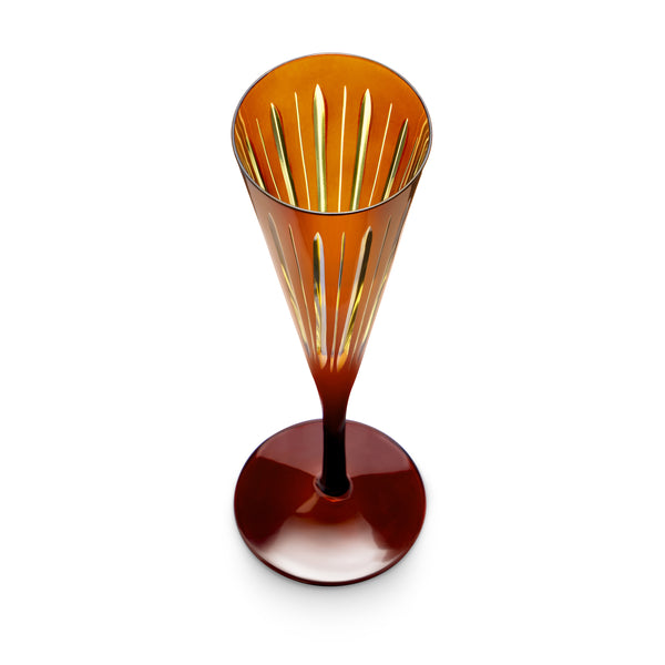 L'objet Prism Champagne Flutes - Amber (Set Of 4)