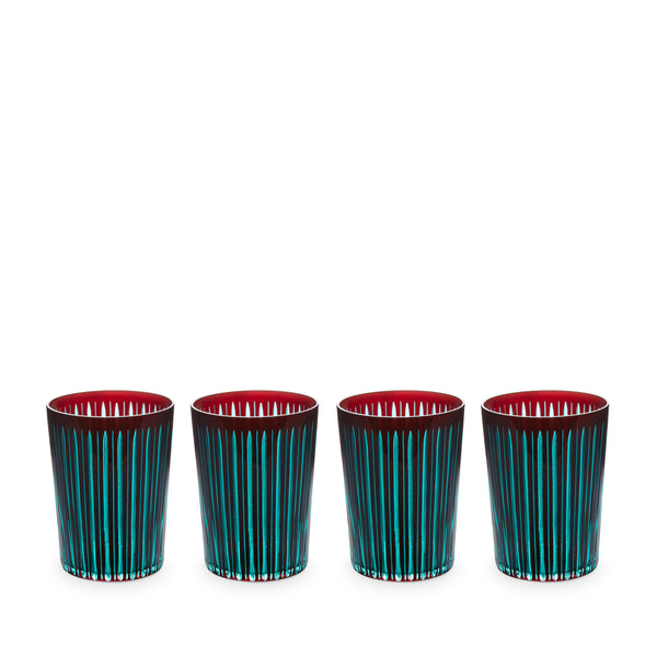 l'objet Prism Highball Glasses-Bordeaux (Set of 4)
