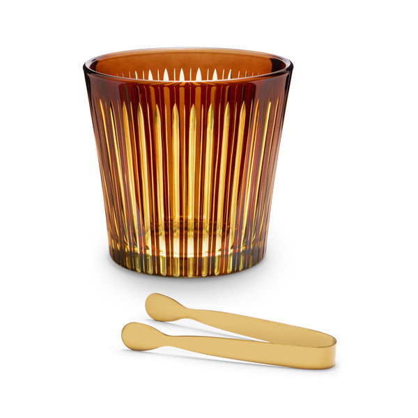 L'objet Prism Ice Bucket + Tongs - Amber