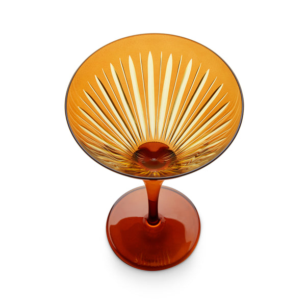 L'objet Prism Martini Glasses - Amber (Set Of 4)