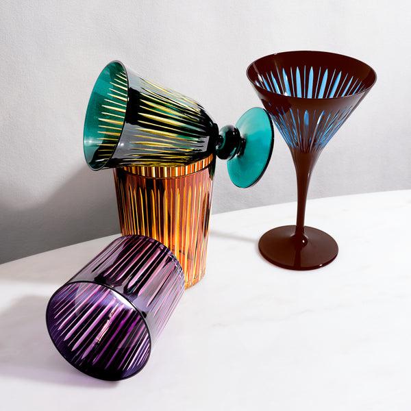 L'objet Prism Martini Glasses - Bordeaux (Set Of 4)