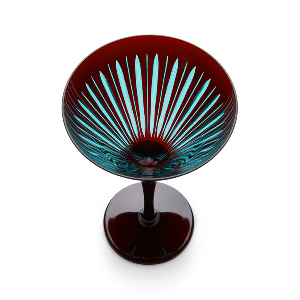 L'objet Prism Martini Glasses - Bordeaux (Set Of 4)