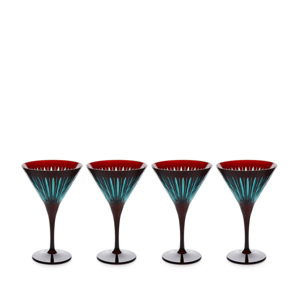 l'objet Prism Martini Glasses - Bordeaux (Set of 4)