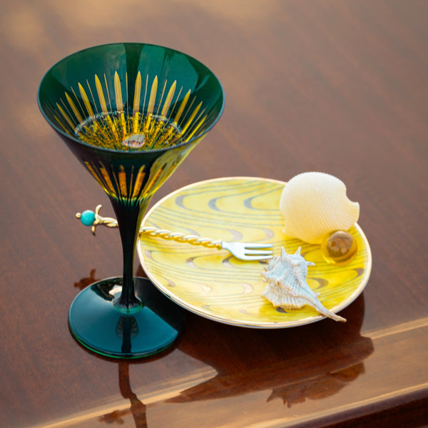 L'objet Prism Martini Glasses - Green (Set Of 4)