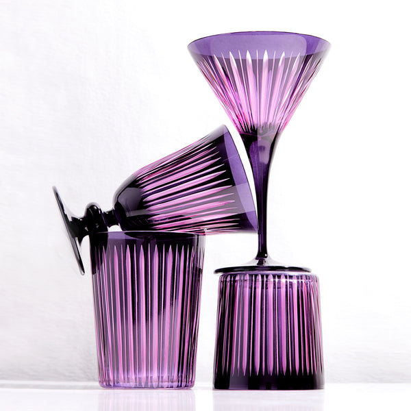 L'objet Prism Martini Glasses - Purple (Set Of 4)