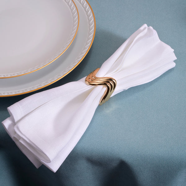 L'objet Ripple Napkin Rings (Set Of 4) - Gold
