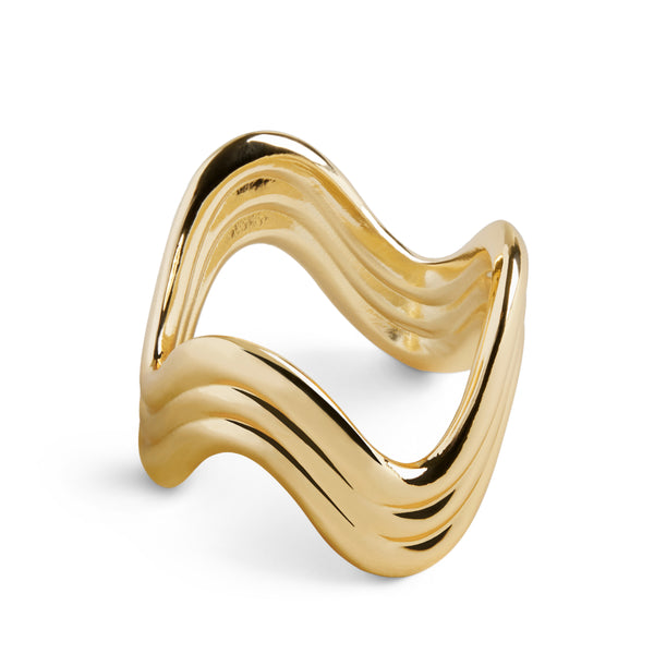 L'objet Ripple Napkin Rings (Set Of 4) - Gold