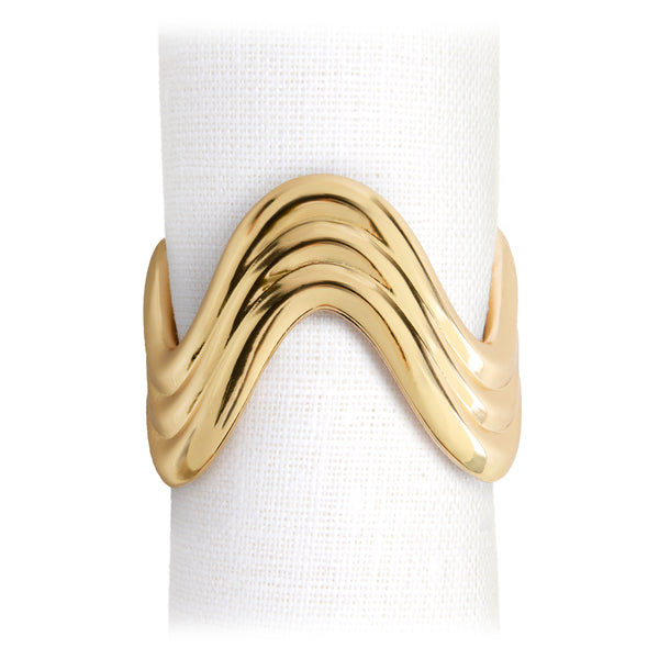 l'objet Ripple Napkin Rings (Set of 4) - Gold