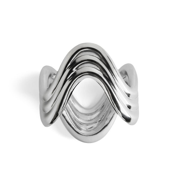 L'objet Ripple Napkin Rings (Set Of 4) - Platinum