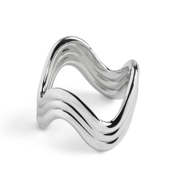 L'objet Ripple Napkin Rings (Set Of 4) - Platinum