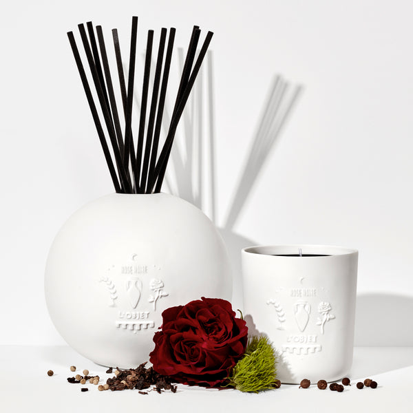 L'objet Rose Noire Porcelain Diffuser Set