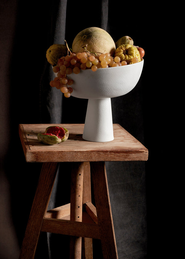 L'objet Terra Bowl On Stand - Medium - Stone