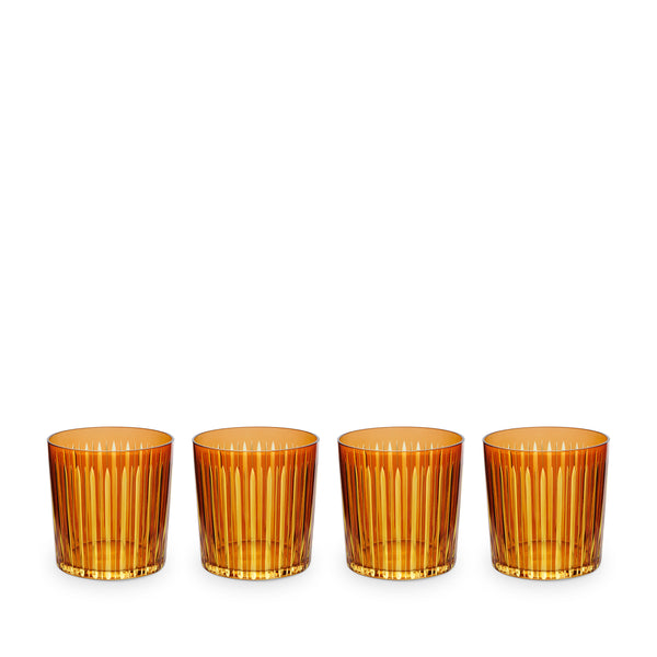 l'objet Prism Double Old Fashioned Glasses - Amber (Set of 4)