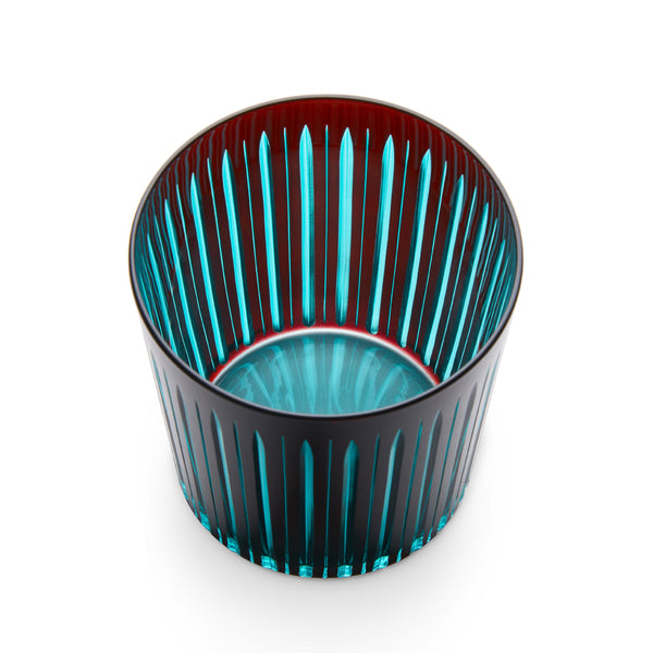 L'objet Prism Double Old Fashioned Glasses-Bordeaux (Set Of 4)