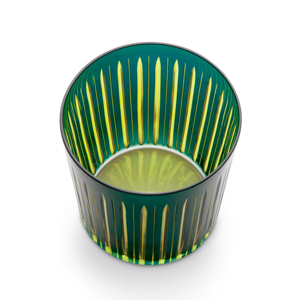 L'objet Prism Double Old Fashioned Glasses - Green (Set Of 4)