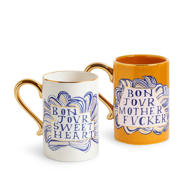 l'objet Ruan Hoffmann Sweetheart + Mother Fucker Mugs (Set of 2)
