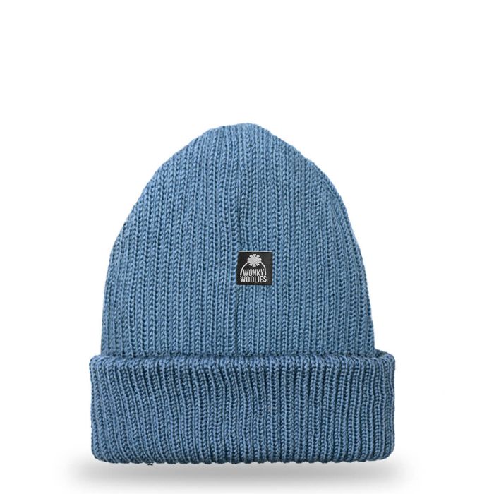 Lochcarron Of Scotland Airforce Merino Wool Ribbed Beanie Hat