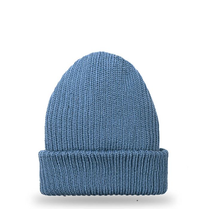 lochcarron of scotland Airforce Merino Wool Ribbed Beanie Hat