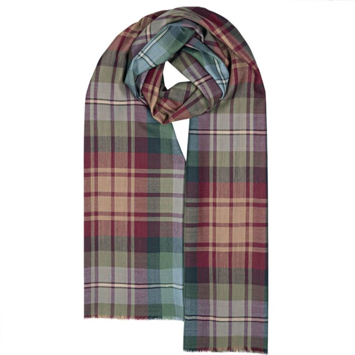 lochcarron of scotland Alba Auld Scotland Extra Fine Merino Tartan Stole