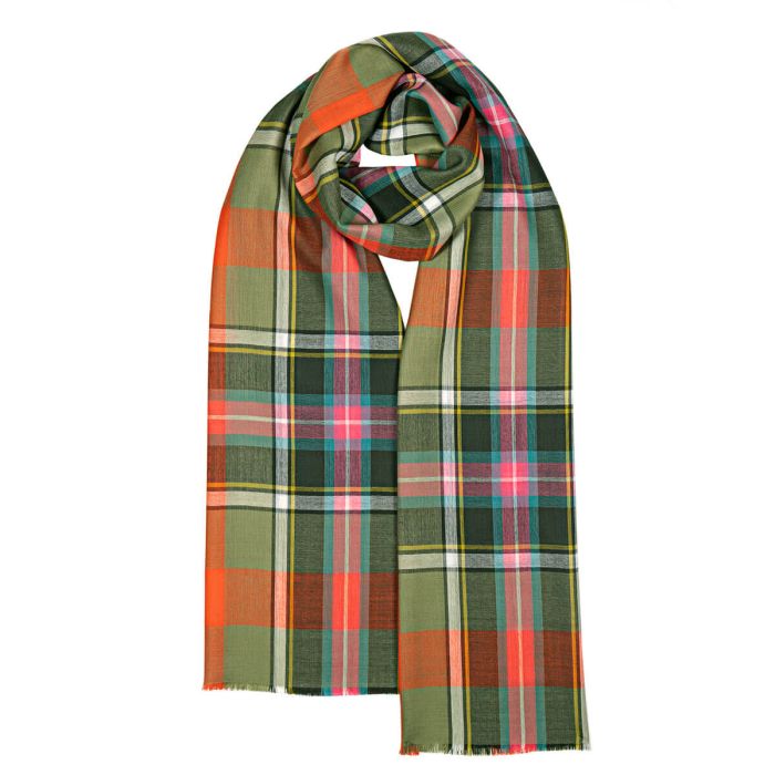 lochcarron of scotland Alba Bruce of Kinnaird Ancient Extra Fine Tartan Merino Stole