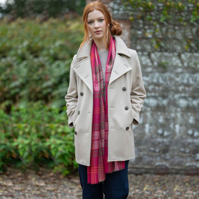 Lochcarron Of Scotland Alba Lochcarron Hunting Scotland Rose Extra Fine Merino Stole