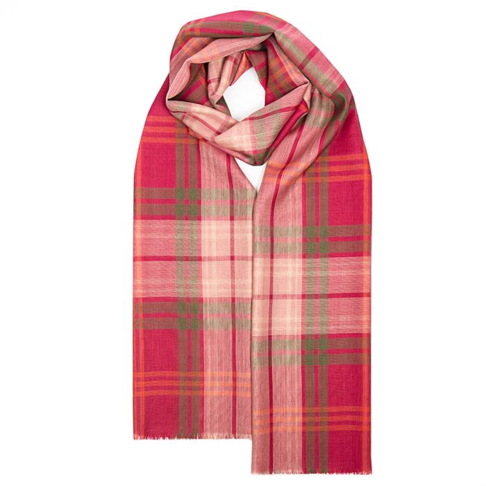 lochcarron of scotland Alba Lochcarron Hunting Scotland Rose Extra Fine Merino Stole